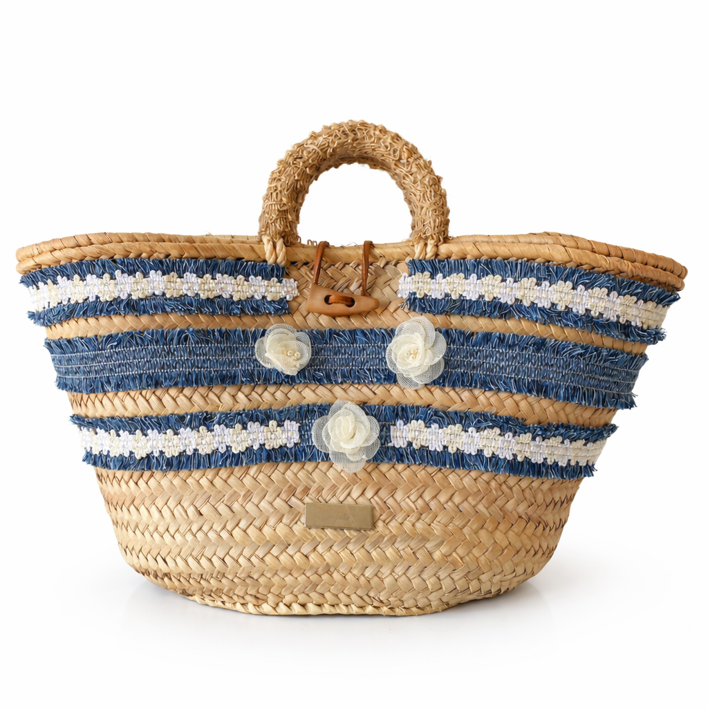 Perla · Capazo de Palma | Marea Azul