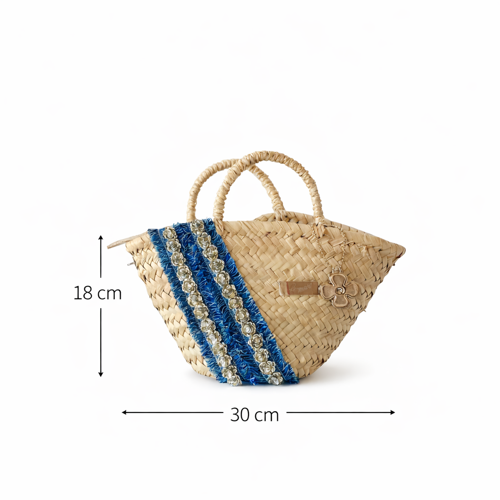 Brisa · Mini Capazo de Palma | Marea Azul
