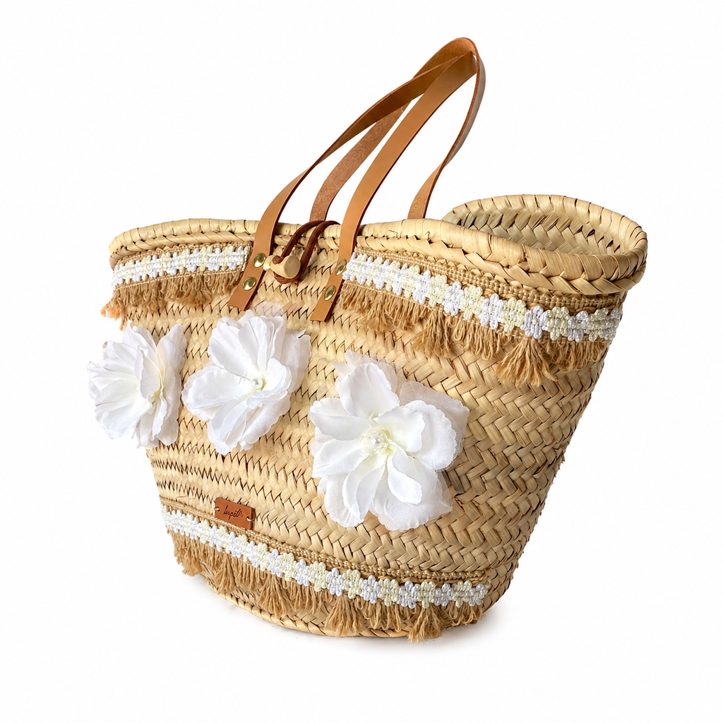 irio ladeado — bolso palma artesanal Flor en Palma — lo-peto