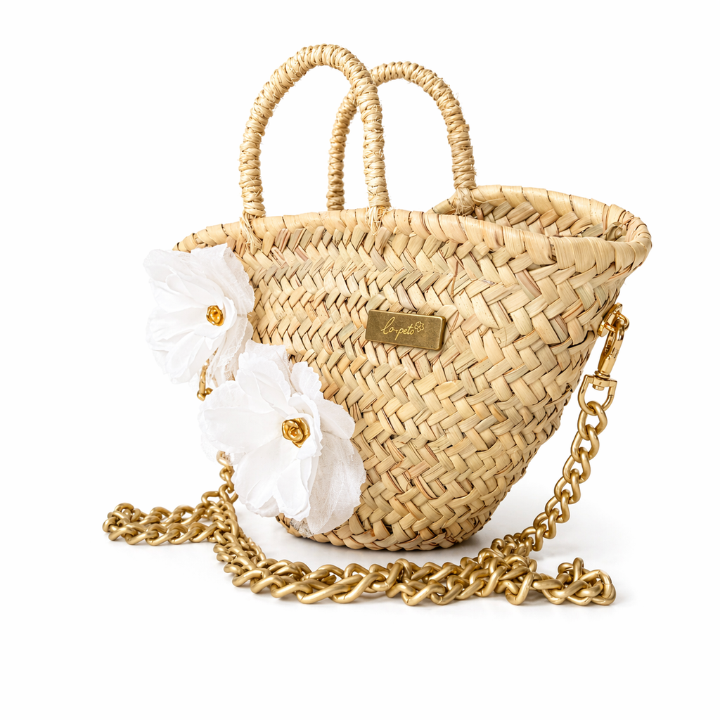 Magnolia ladeado — bolso palma artesanal Flor en Palma — lo-peto