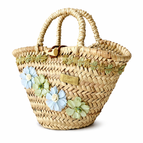 Azahar ladeado — bolso palma artesanal Flor en Palma — lo-peto