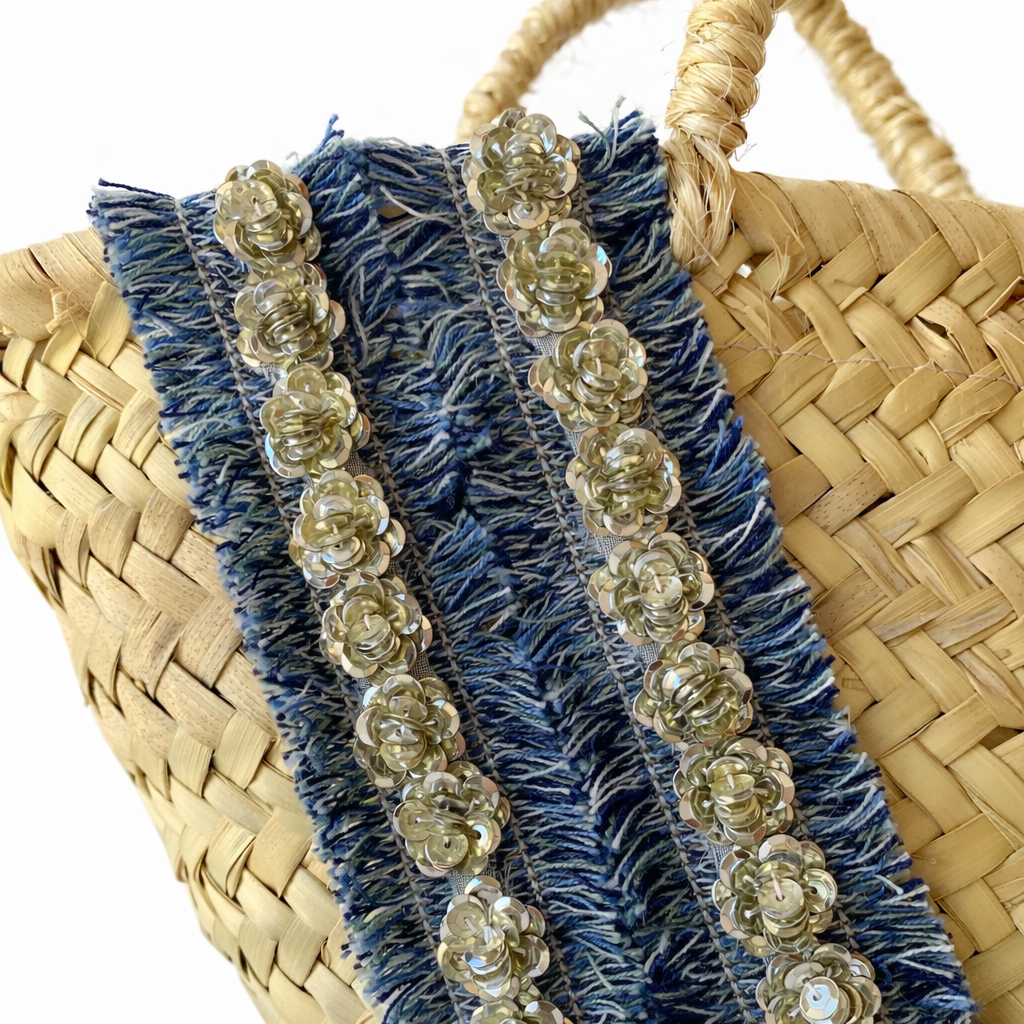 Brisa · Mini Capazo de Palma | Marea Azul