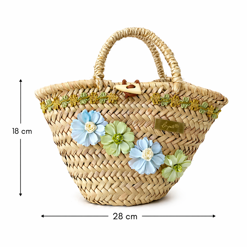 Azahar medidas — bolso palma artesanal España — lo-peto