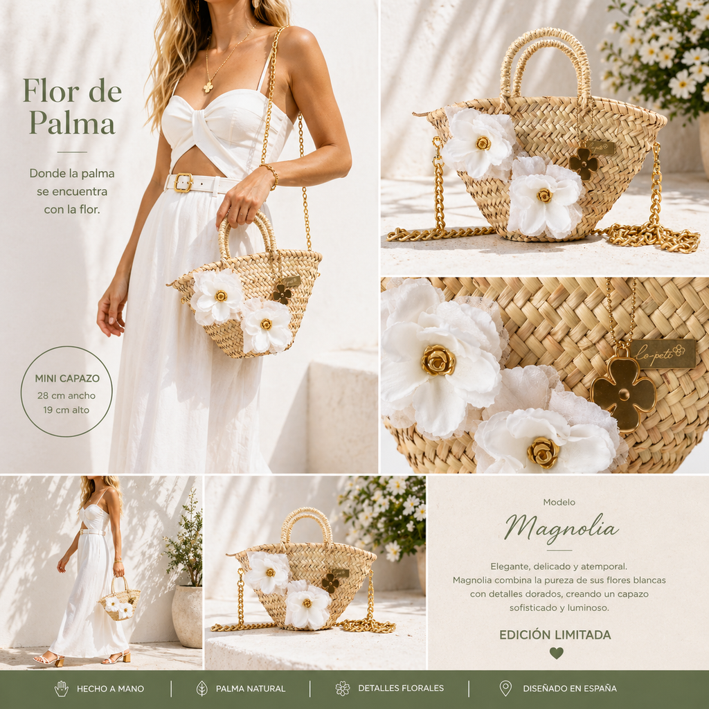 Magnolia con uso — capazo palma verano mujer — lo-peto