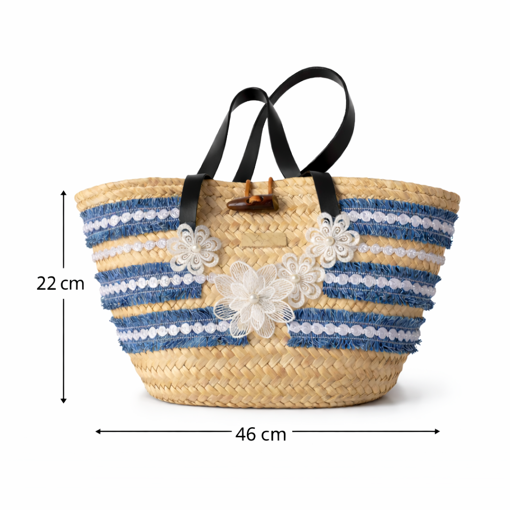 Bianca · Capazo de Palma | Marea Azul