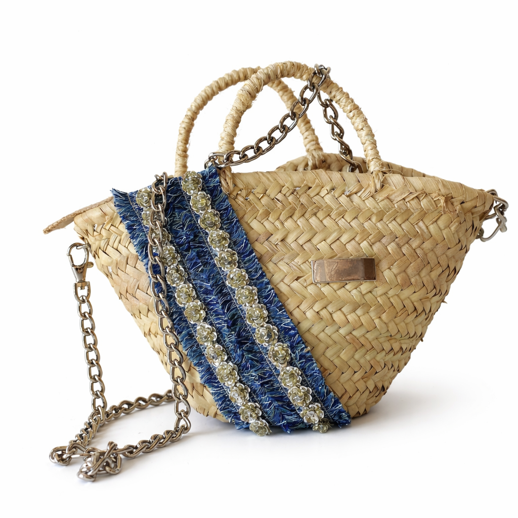 Brisa · Mini Capazo de Palma | Marea Azul